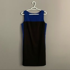 Jessica Size 8 Blue and Black Midi Dress